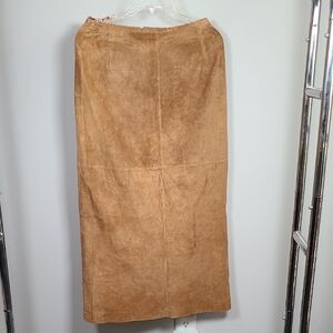 St. John's Bay Camel Suede Maxi Skirt